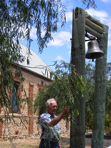  Ivor Minney ringing the bell in 2012. 