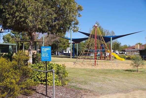 Outen Park playground closed 