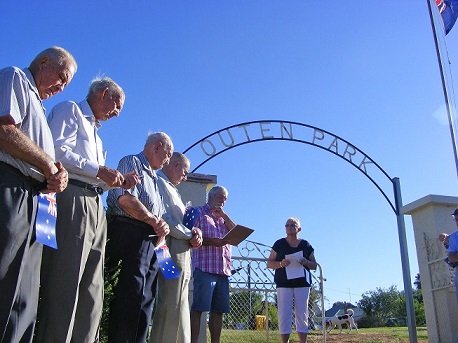 Allan Lynch presented historical details about Roy Outen