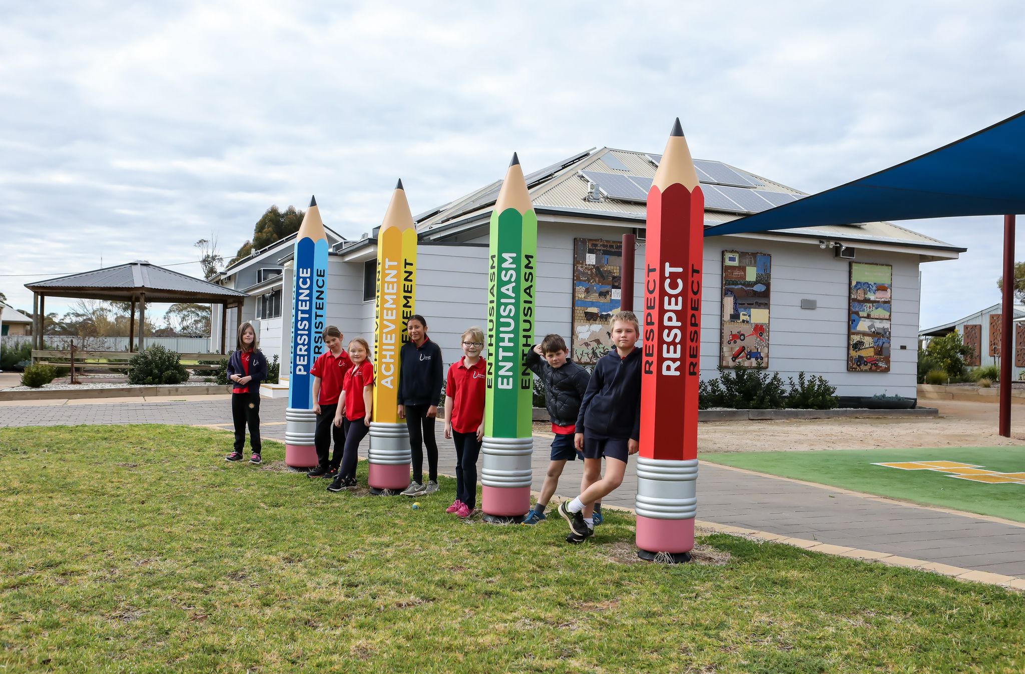 school values on pencils