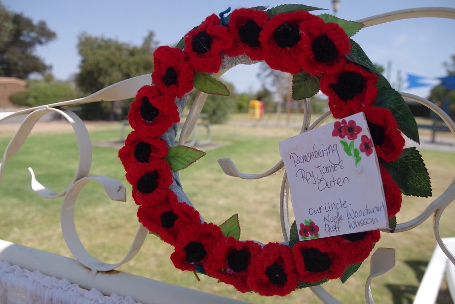 Outen relatives laid a wreath in memory of their uncle Roy Outen