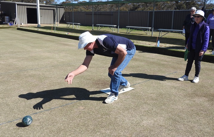 Colin rolls the first bowl