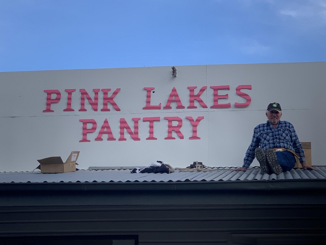 Phil made and erected the new sign